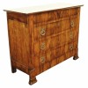 4-Drawer Figured Walnut Shallow Commode