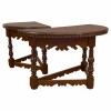 Pair of Walnut Demilune Console Tables