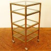 5-Level Brass and Glass Etagere
