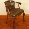 Leather Upholstered Barrel Chair