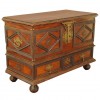 Rosewood and Brass Mounted 1-Drawer Trunk