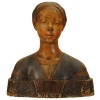 Polychrome Painted Plaster Bust of Duchess