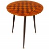 Circular Table with Checker Board Top