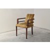 Walnut Veneered and Velvet Upholstered Armchair