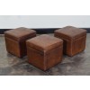 Set of 3 Leather Upholstered Benches