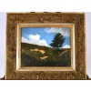 Oil on Canvas, Hillside with Figure Under a Tree