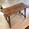 Walnut Table with Iron Stretcher 