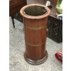 Wooden and Brass Umbrella Stand