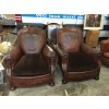 Pair of Leather Club Chairs 