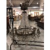 Bronze and Glass 12-Light Chandelier