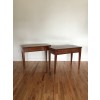 Pair of Walnut 1-Drawer Tables