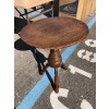 Round Walnut Side Table