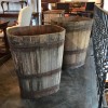 Tall Pair of Vineyard Barrels with Iron Banding