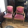 Pair of Armchairs in Blonde Cherrywood