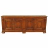 Shallow Walnut 4-Door Credenza