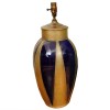 Painted Terracotta and Silvered Brass Table Lamp