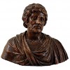 Carved Walnut Bust of Roman