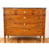 Walnut and Marble Top Commode