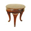 Walnut and Upholstered Footstool