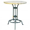 Painted Iron and Faux Terra Cotta Garden Table